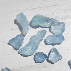 天然石アクアマリン(ブラジル産)約8～8.3g分詰合せラフロック穴なし3月誕生石ライトブルー[aq-210526-01] 7枚目の画像