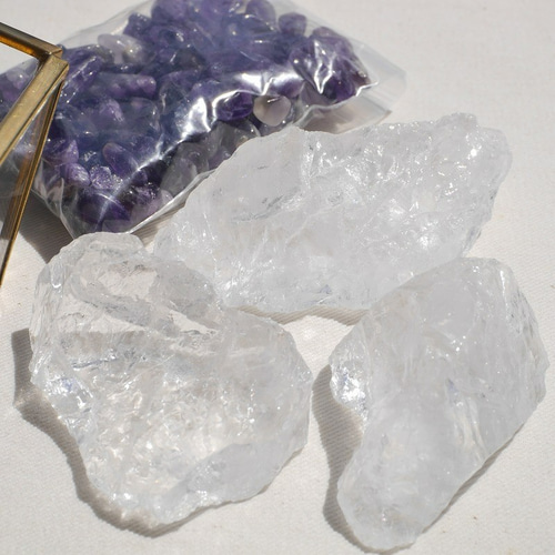 福袋✨天然石ディスプレイ3点セットペンタゴンケース/ロック水晶