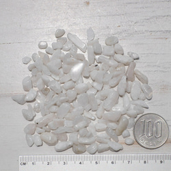 天然石ホワイトムーンストーン(インド産)約35g詰合せ約4～16mm穴なしさざれ石6月誕生石[sa-210713-01] 4枚目の画像