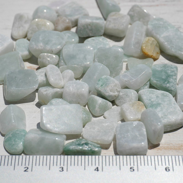 天然石ビルマ翡翠(ミャンマー産)約40g分詰合せ約7～15mm 穴なしさざれ石ひすいジェイド[sa-210716-02] 3枚目の画像
