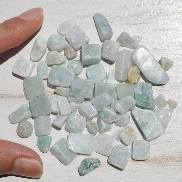 天然石ビルマ翡翠(ミャンマー産)約40g分詰合せ約7～15mm 穴なしさざれ石ひすいジェイド[sa-210716-02] 6枚目の画像