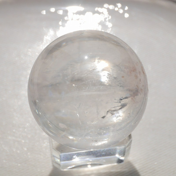 天然石 約54g直径約34mm水晶丸玉(ブラジル産)クリスタルつやつや鉱物テラリウム素材[rq-210807-04] 6枚目の画像