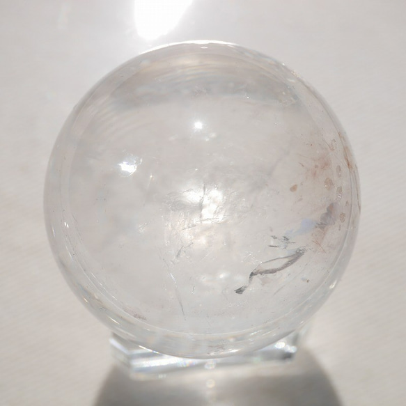 天然石 約54g直径約34mm水晶丸玉(ブラジル産)クリスタルつやつや鉱物テラリウム素材[rq-210807-04] 7枚目の画像