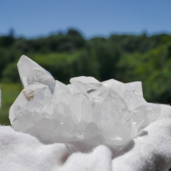 天然石 約86g幅約72mm 水晶クラスター(ミナスジェライス産)透明クリスタル結晶[bqc-210825-01] 4枚目の画像