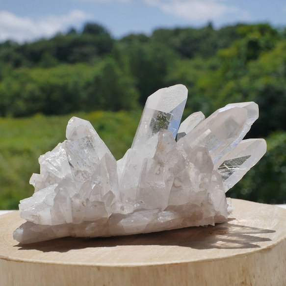 天然石 約251g幅約98mm 水晶クラスター(ミナスジェライス産)透明クリスタル結晶原石[bqc-210829-01] 8枚目の画像