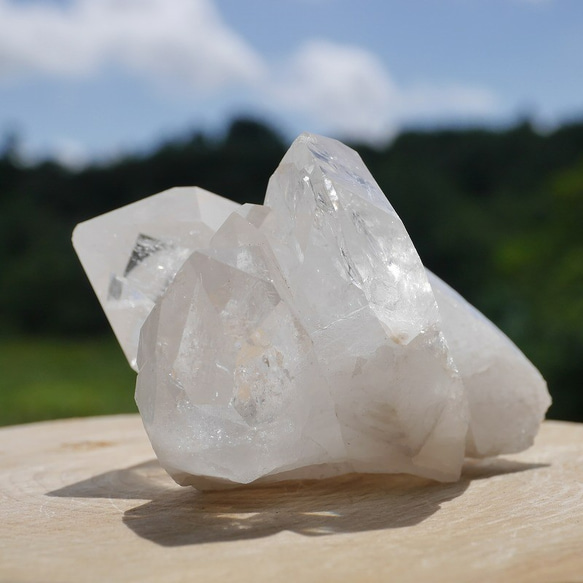 天然石約149g幅約69mm虹入水晶クラスター(ミナスジェライス産)透明クリスタル結晶原石[bqc-210929-01] 8枚目の画像