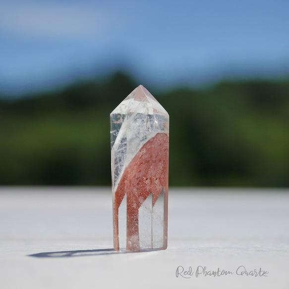 赤富士！綺麗！ズーンと来る！レッドピラミッドファントムクオーツ！ 8/7新着情報☆開運 “赤富士” オレンジリバー産レッドファントム