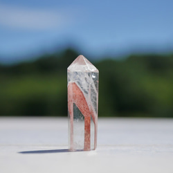 天然石レッドファントムクォーツ高約21mm約1.5g赤富士入り水晶(グントゥール産)赤幻影[rfq-211004-05] 8枚目の画像