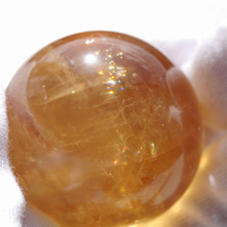 天然石ゴールデンカルサイト(メキシコ産)約86g直径約40mmスフィア 方解石丸玉[rgcal-211017-04] 2枚目の画像