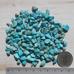 天然石染色ターコイズ(アリゾナ産)約40g分約5～10mm色調整さざれ石詰合せ穴なし誕生石[sa-211019-01] 4枚目の画像