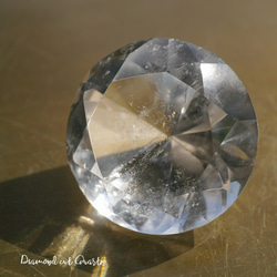 天然石約18.6gダイヤモンドカット水晶約30×20mm大きな超透明クリスタルクォーツ[bdc-211025-02] 1枚目の画像