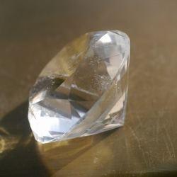 天然石約18.6gダイヤモンドカット水晶約30×20mm大きな超透明クリスタルクォーツ[bdc-211025-02] 3枚目の画像