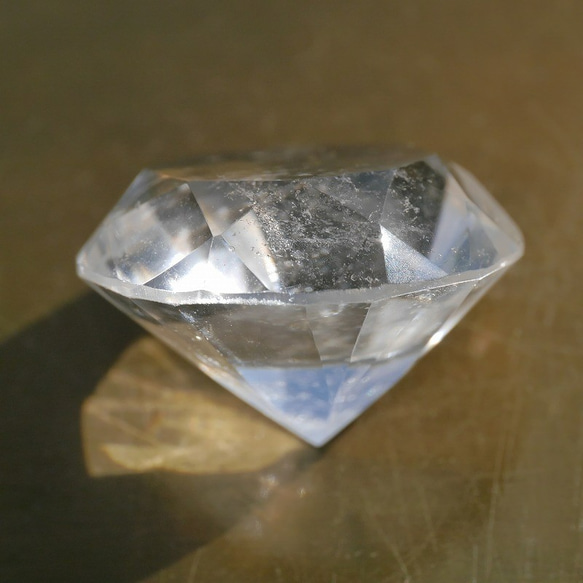 天然石約18.6gダイヤモンドカット水晶約30×20mm大きな超透明クリスタルクォーツ[bdc-211025-02] 6枚目の画像