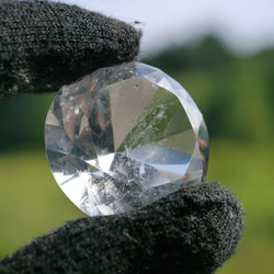 天然石約18.6gダイヤモンドカット水晶約30×20mm大きな超透明クリスタルクォーツ[bdc-211025-02] 8枚目の画像
