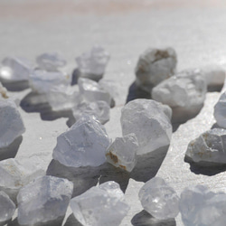 天然石セレスタイト(マダガスカル産)約35～36g分詰合せ 結晶原石 天青石鉱物鉱石素材[ce-211102-01] 2枚目の画像