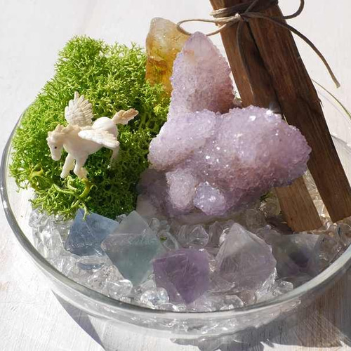 【超希少品・大サイズ】八面体蛍石＆キャンドルクォーツ　共生鉱物 Amazon | 鉱物標本 八面体蛍石 Mサイズ フローライト | 岩石