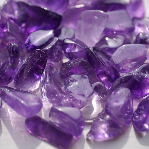 天然石 超透明！！アメジスト(紫水晶) さざれ石 約20g 約5mm〜16mm 穴