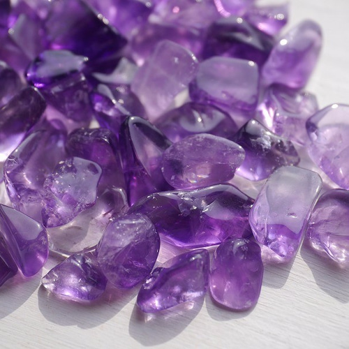 天然石 超透明！！アメジスト(紫水晶) さざれ石 約20g 約5mm〜16mm 穴 