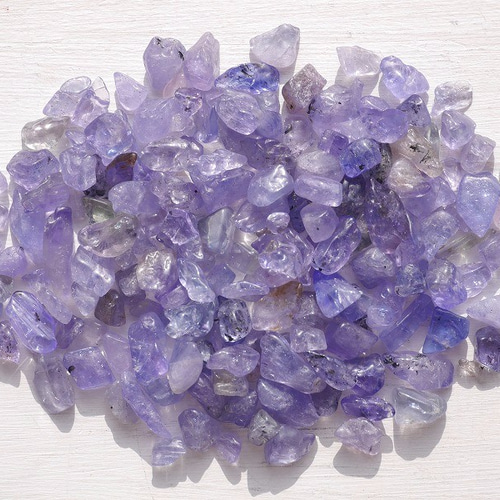 天然石 タンザナイト(灰簾石)さざれ石 約15g 約4mm〜8mm 穴なし 素材