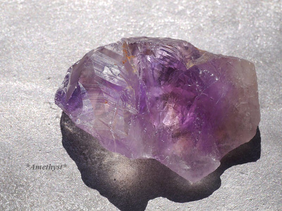 【国内配送】 1点もの☆天然石アメジスト(紫水晶)ブラジル産 虹入り♪大きい その他