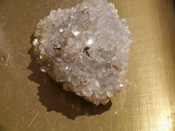 天然石ハーキマーダイヤモンド(ニューヨーク産)クラスター群晶原石約13.4g[her-160330-01] 2枚目の画像