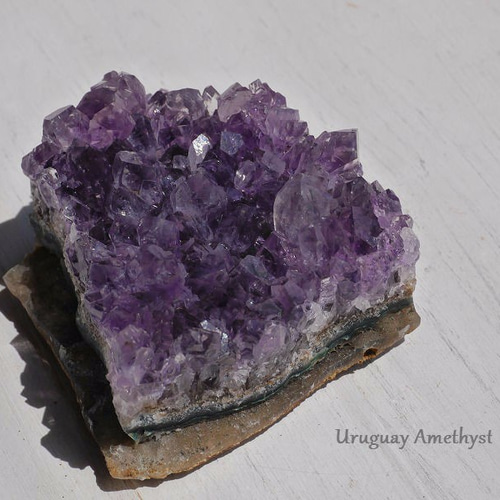 天然石ウルグアイ産アメジストクラスター(紫水晶)約81g透明感あり