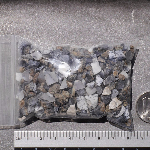 天然石デンドリックオパール(ペルー産)原石さざれ石 約80g 約3mm〜10mm