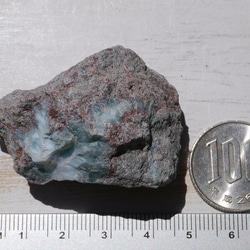 天然石ラリマー(ドミニカ共和国産)ラフロック約51g カリブ海の宝石ブルーペクトライト[laro-160823-04] 2枚目の画像