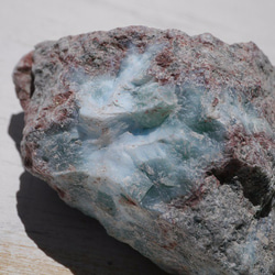 天然石ラリマー(ドミニカ共和国産)ラフロック約51g カリブ海の宝石ブルーペクトライト[laro-160823-04] 3枚目の画像