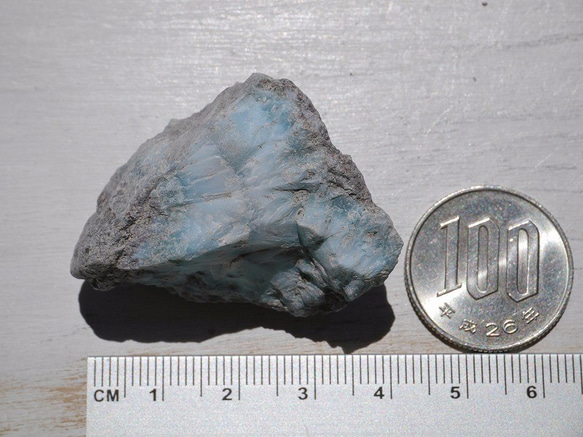 天然石ラリマー(ドミニカ共和国産)ラフロック約33g カリブ海の宝石ブルーペクトライト[laro-160823-06] 2枚目の画像
