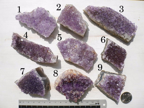 選べる♪天然石ウルグアイ産アメジストクラスター(紫水晶)透明感あり☆手のひらサイズ[amclu-160926-01] 2枚目の画像