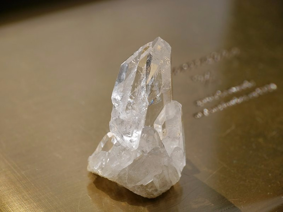 超透明美麗☆ブラジル産水晶クラスター 約6.6gミニサイズクリスタルクォーツ [bqcl-161011-04] 2枚目の画像
