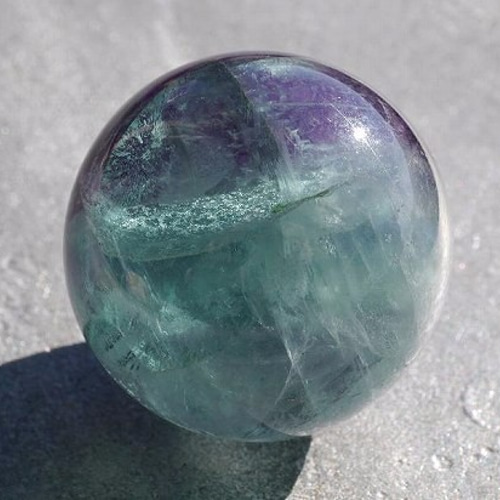 天然石 虹入り☆マルチカラーフローライト(蛍石)丸玉 直径約30mm 約47g