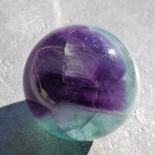 天然石 虹入り☆マルチカラーフローライト(蛍石)丸玉 直径約30mm 約47g