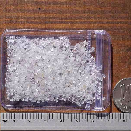 天然石 希少☆極小ダブルポイント水晶メインのさざれ石 結晶原石 約10g