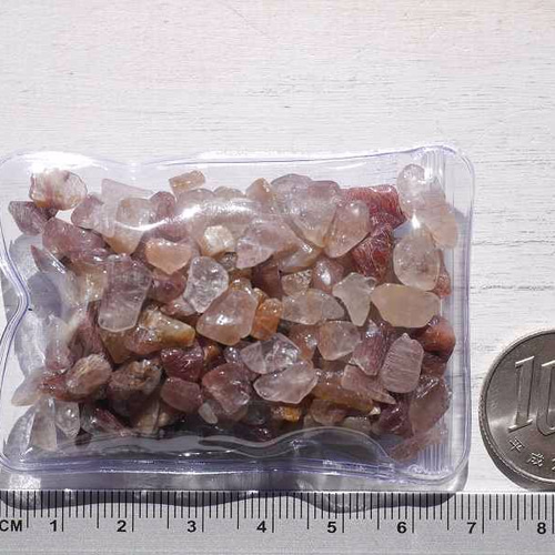 412»◤完売致しました◢ 天然石さざれ石ルチル*耳飾り アクセサリー