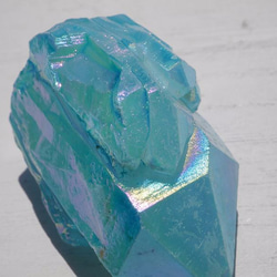 選べる♪天然石コーティング水晶 約31〜57g オーロラカラー蒸着水晶ライトブルー虹色[aq-170526-01A] 4枚目の画像