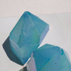 選べる♪天然石コーティング水晶 約31〜57g オーロラカラー蒸着水晶ライトブルー虹色[aq-170526-01A] 6枚目の画像