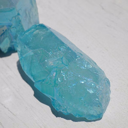 選べる♪天然石コーティング水晶 約31〜57g オーロラカラー蒸着水晶ライトブルー虹色[aq-170526-01A] 10枚目の画像
