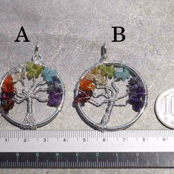 選べる♪天然石 世界樹サークルペンダントトップチャーム アメジスト/アイオライト[pt-170627-01] 2枚目の画像