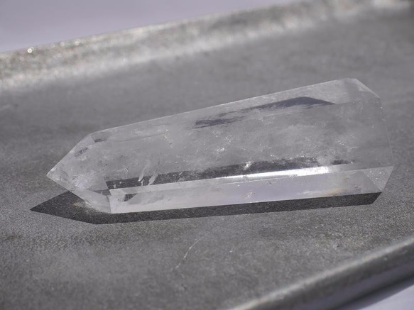 天然石クリスタルクォーツ(ブラジル産)研磨水晶ポイント 約73mm 約58g 1点もの[qpo-170716-04] 9枚目の画像