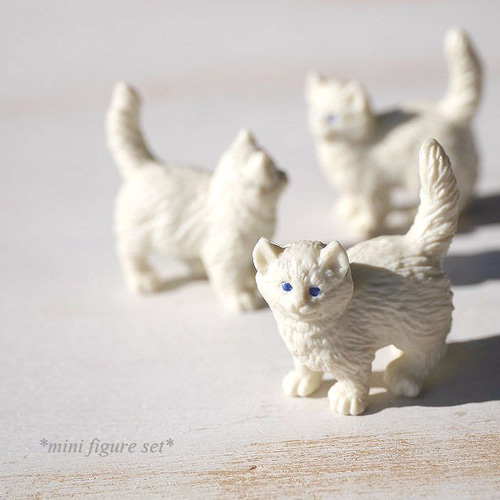 高質 仔ネコ」3体セット ミニフィギュア☆サファリ社グッドラック 猫雑貨・オーナーズグッズ