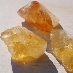 天然石シトリン非加熱(ブラジル産)3個セット 合計約53～54g ラフロック原石結晶黄水晶[cit-180117-01] 6枚目の画像