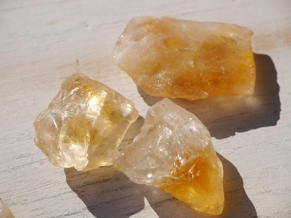 天然石シトリン非加熱(ブラジル産)3個セット 合計約53～54g ラフロック原石結晶黄水晶[cit-180117-01] 9枚目の画像