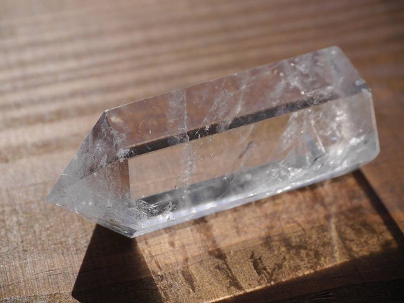 天然石クリスタルクォーツ(ブラジル産)研磨水晶ポイント 約53mm 約39g 1点もの[qpo-180219-05] 6枚目の画像