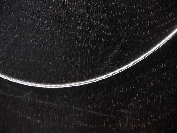 Silver925スネークチェーン長さ45cm幅約0.8mmヒキワ&プレート付[chsv925-180314-sn45] 8枚目の画像