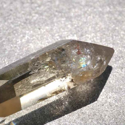天然石シトリン(南アフリカ産)研磨ダブルポイント 約48mm 約13g 虹入り美麗1点もの[cdp-180418-01] 3枚目の画像