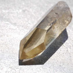 天然石シトリン(南アフリカ産)研磨ダブルポイント 約48mm 約13g 虹入り美麗1点もの[cdp-180418-01] 8枚目の画像