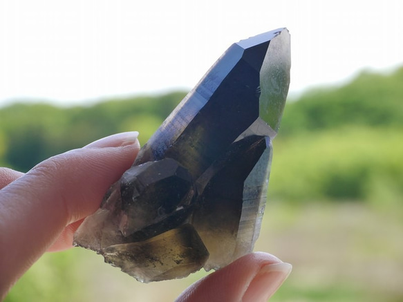 SALE★天然石 黒水晶クラスター(アーカンソー州産)約32g 1点ものモリオン[clm-180510-04] 4枚目の画像