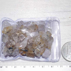 天然石ルチルクォーツ(ブラジル産)カクカクさざれ石 約30g 約5mm～12mm 穴なし[sa-180612-02] 5枚目の画像